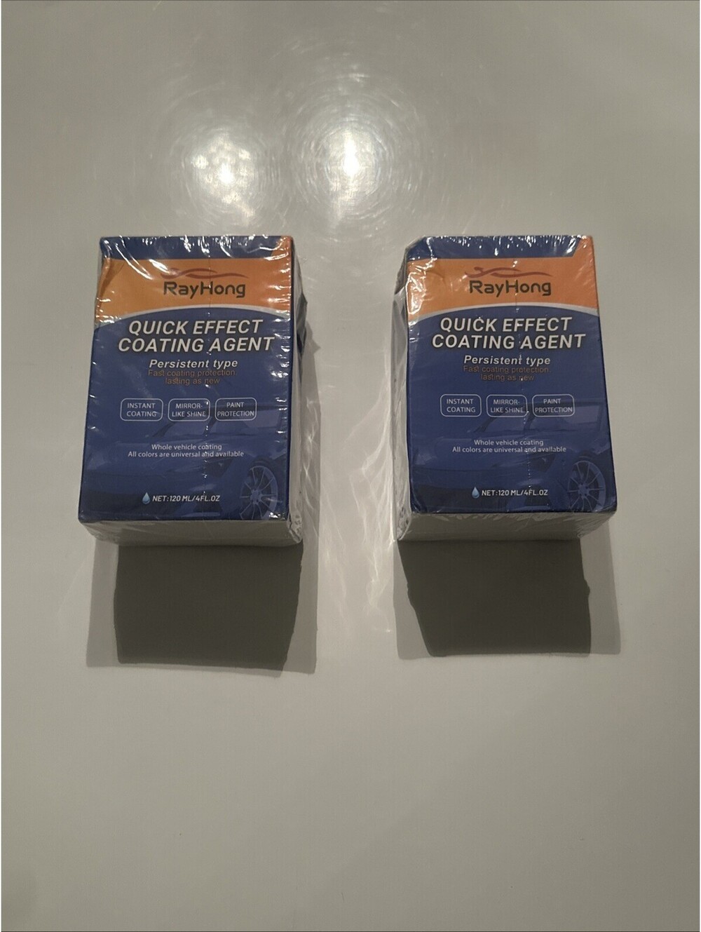 2 Pack 120ml Car Coating Spray Quick Effect Polish Wax Paint Shine